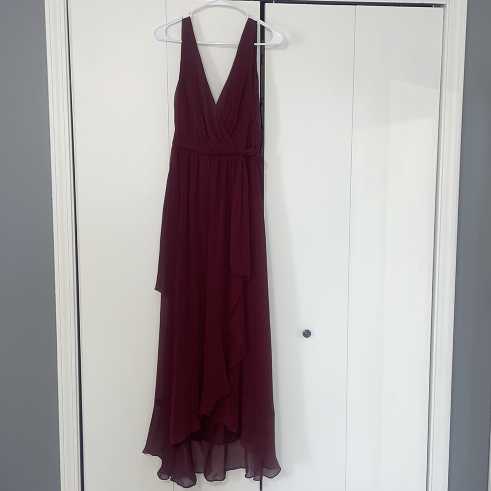 David’s Bridal Wine Bridesmaid Dress - Picture 5 of 11
